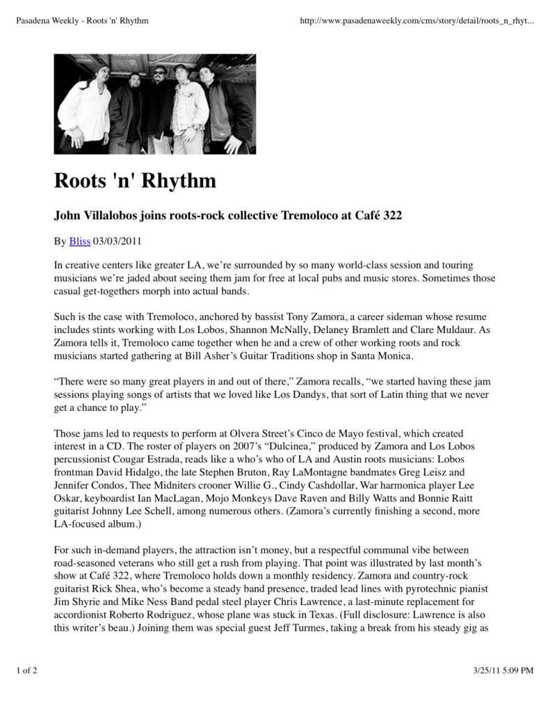 Pasadena Weekly - Roots 'n' Rhythm